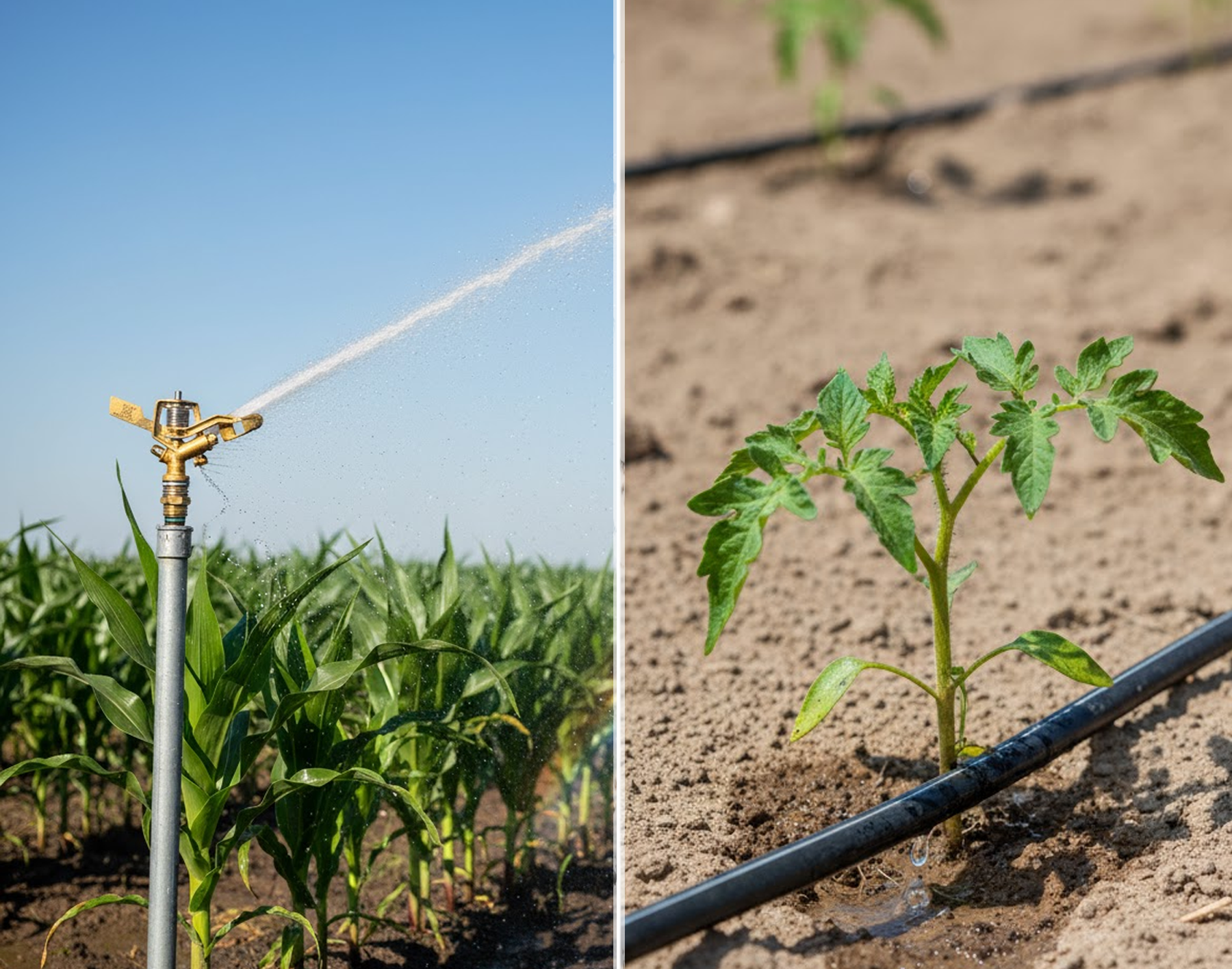 Sprinkler vs drip